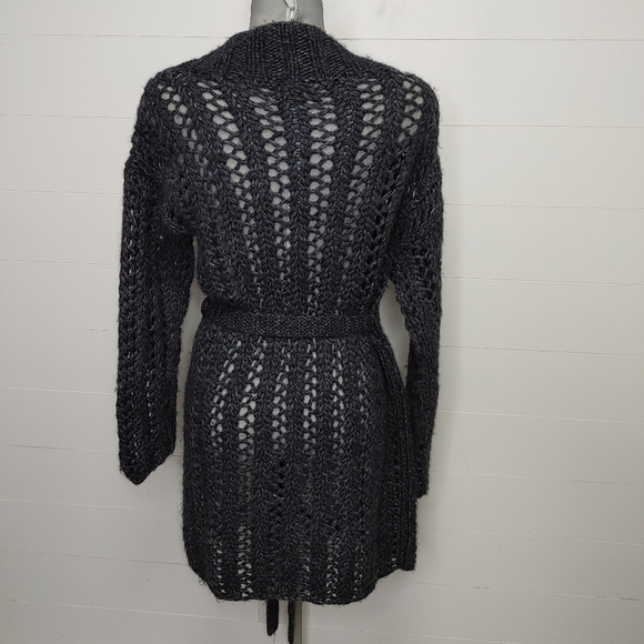 Roots Alpaca blend crochet cardigan M - Picture 5 of 10